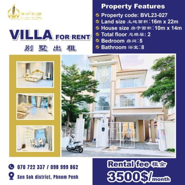 Villa for rent BVL23-027