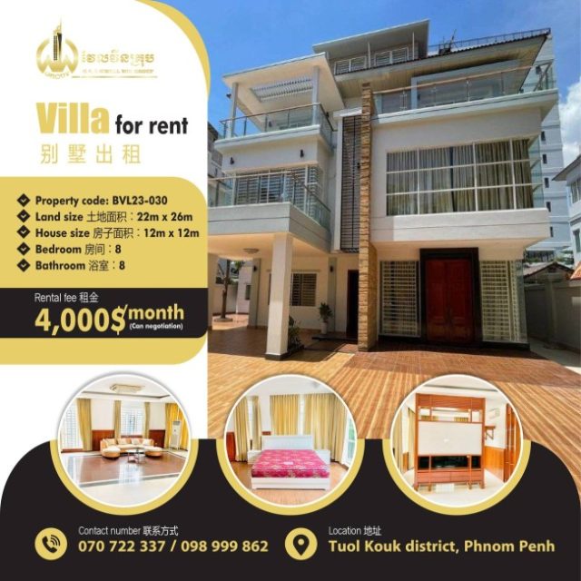Villa for rent BVL23-030