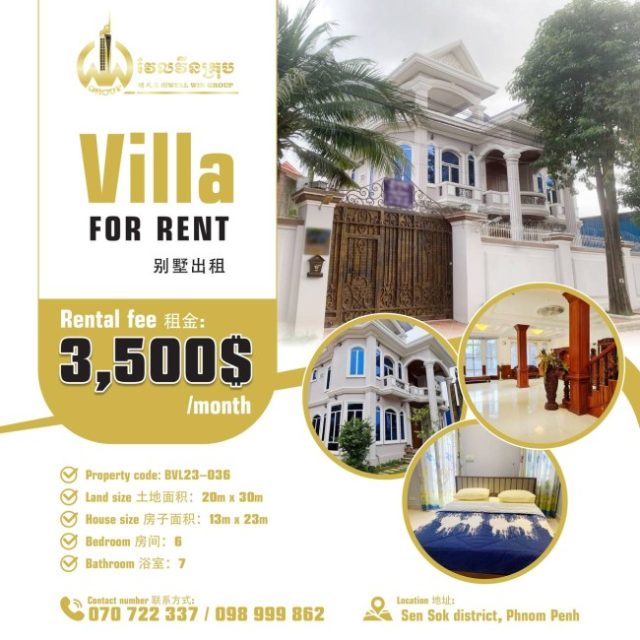 Villa for rent BVL23-036