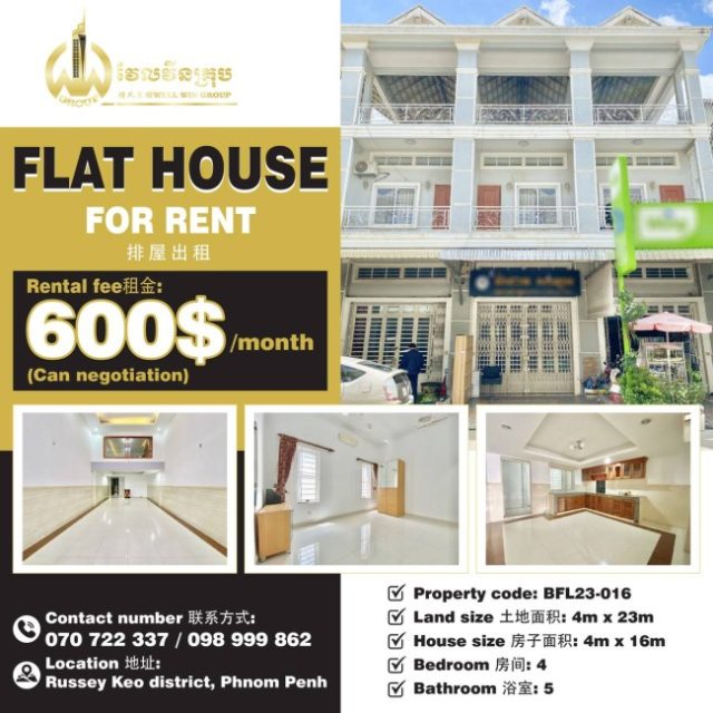 Flat house for rent BFL23-016