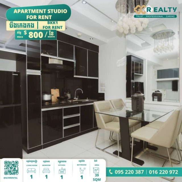 1️⃣ Apartment Studio available for rent