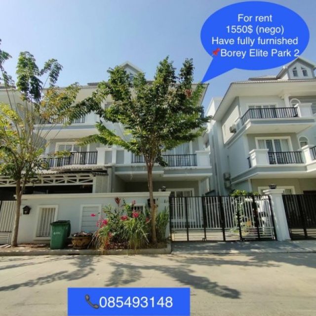 Twin Villa for Rent at Borey Phnom Penh Thmey